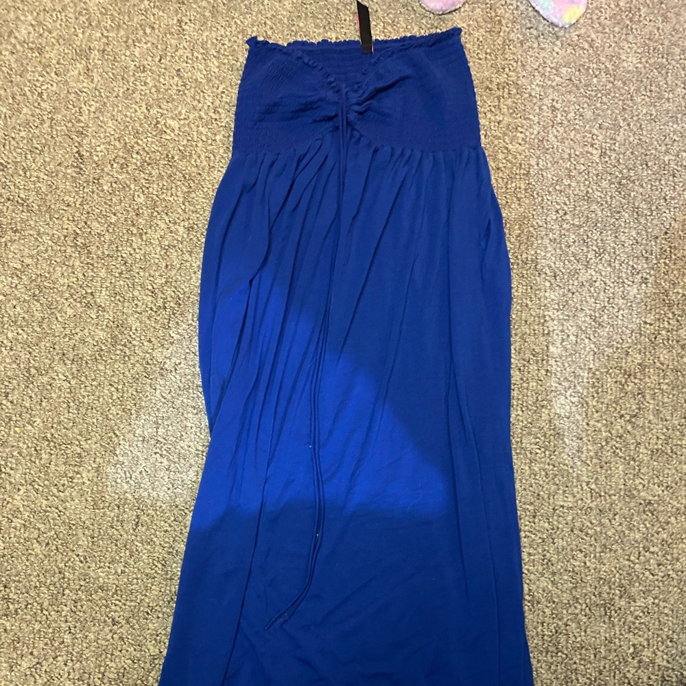 Long maxi strapless dress